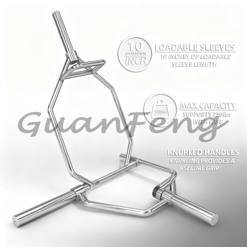 Heavy Equipment Lifting - Hex Trap Barbell Bar, Weight Lifting