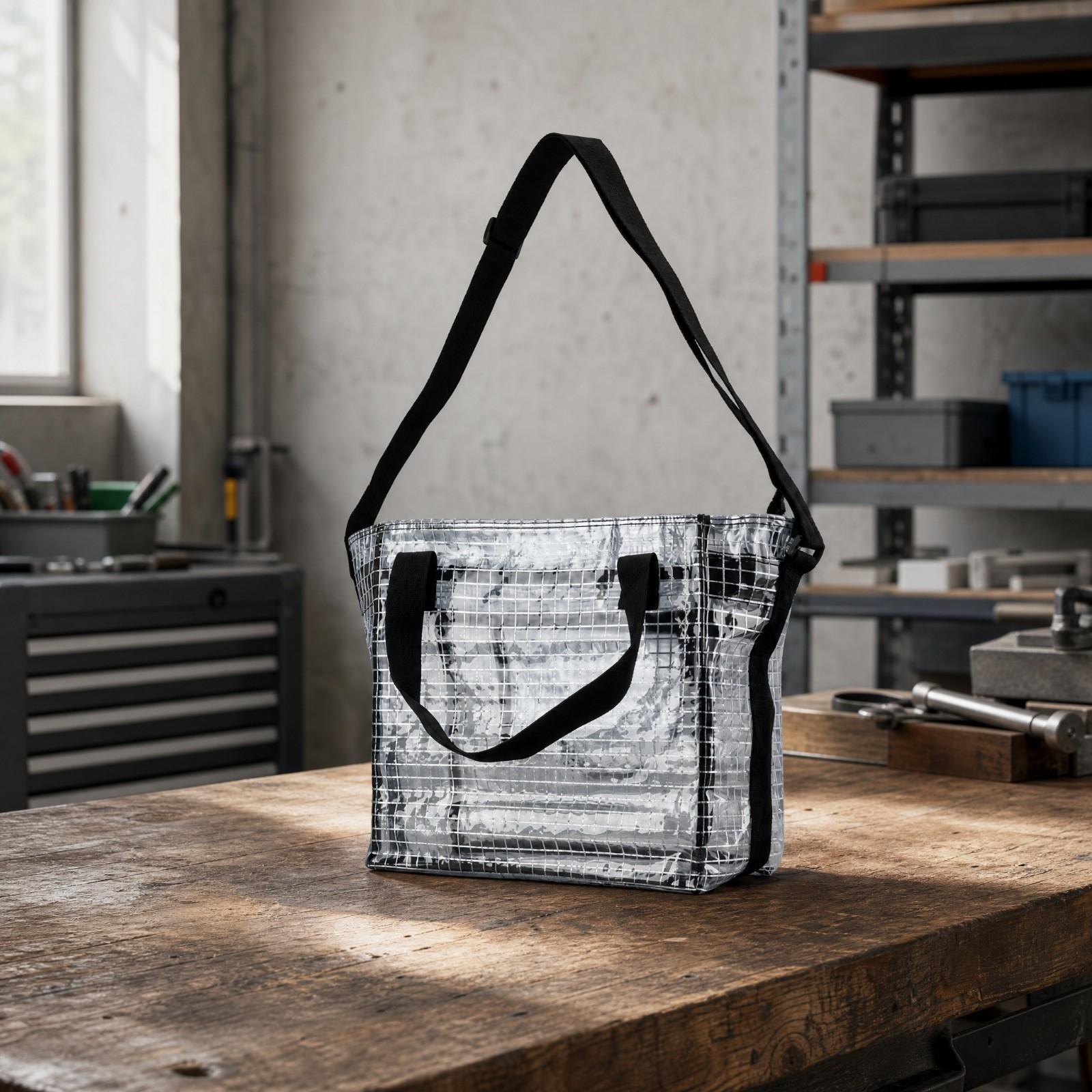 Heavy Equipment Work - Clear PVC Mesh Carrier Tote Waterproof